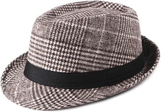 mens plaid fedora hats