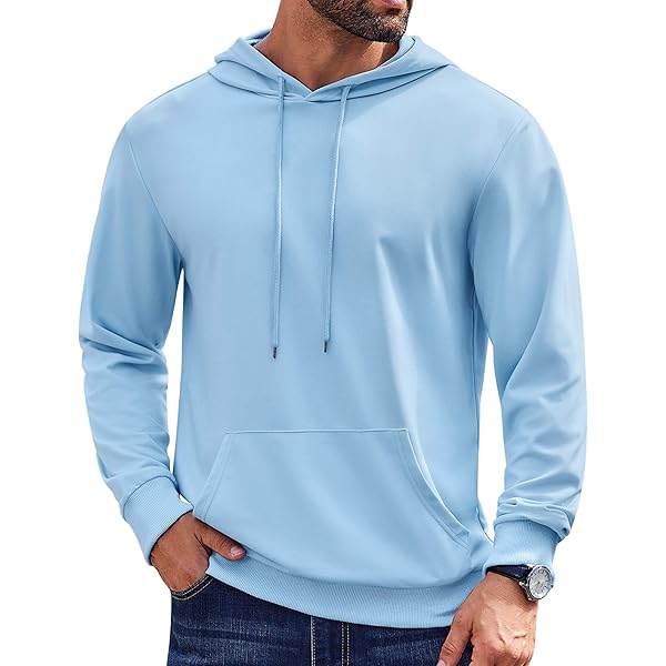 COOFANDY Men's Casual Pullover Hoodie - Long Sleeve Drawstring Hooded Sweatshirt With Pocket 9 thumbnail image