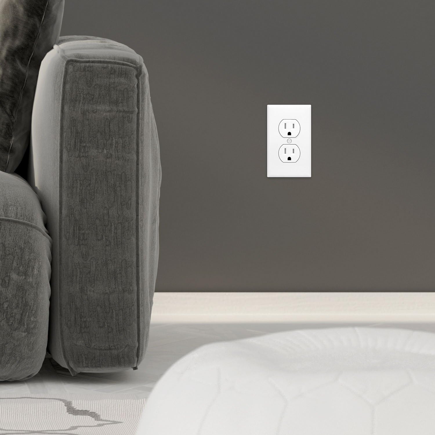 ENERLITES Duplex Receptacle Outlet, Tamper-Resistant, Residential Grade, 3-Wire, Self-Grounding, 2-Pole, 15A 125V, UL Listed, 61580-TR-W-10PCS, White (10 Pack): Industrial & Scientific