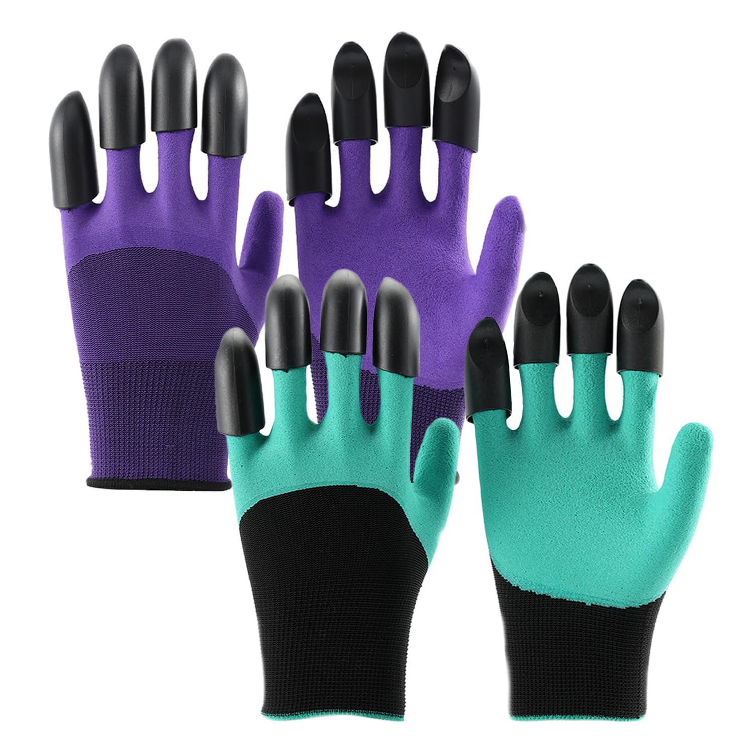 TRKETK Premium Waterproof Garden Gloves With Claws for Digging and Planting - 2 Pairs Working Genie Gloves