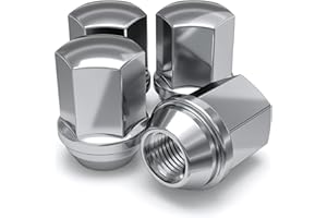 White Knight 1709D-4 Duplex Bulge Lug Nut for Chevy/Dodge/Chrysler, Chrome, 4-Piece