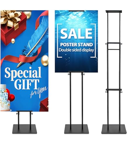 Amazon.com : ZEGNEER Black Pedestal Poster Sign Stand for Display