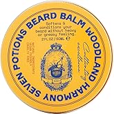 Seven Potions Beard Balm 2 oz. 100% Natural Softener with Jojoba Oil - Nourishes, Softens, Stops Itch, and Leaves Healthy Shiny Beard (Woodland Harmony)