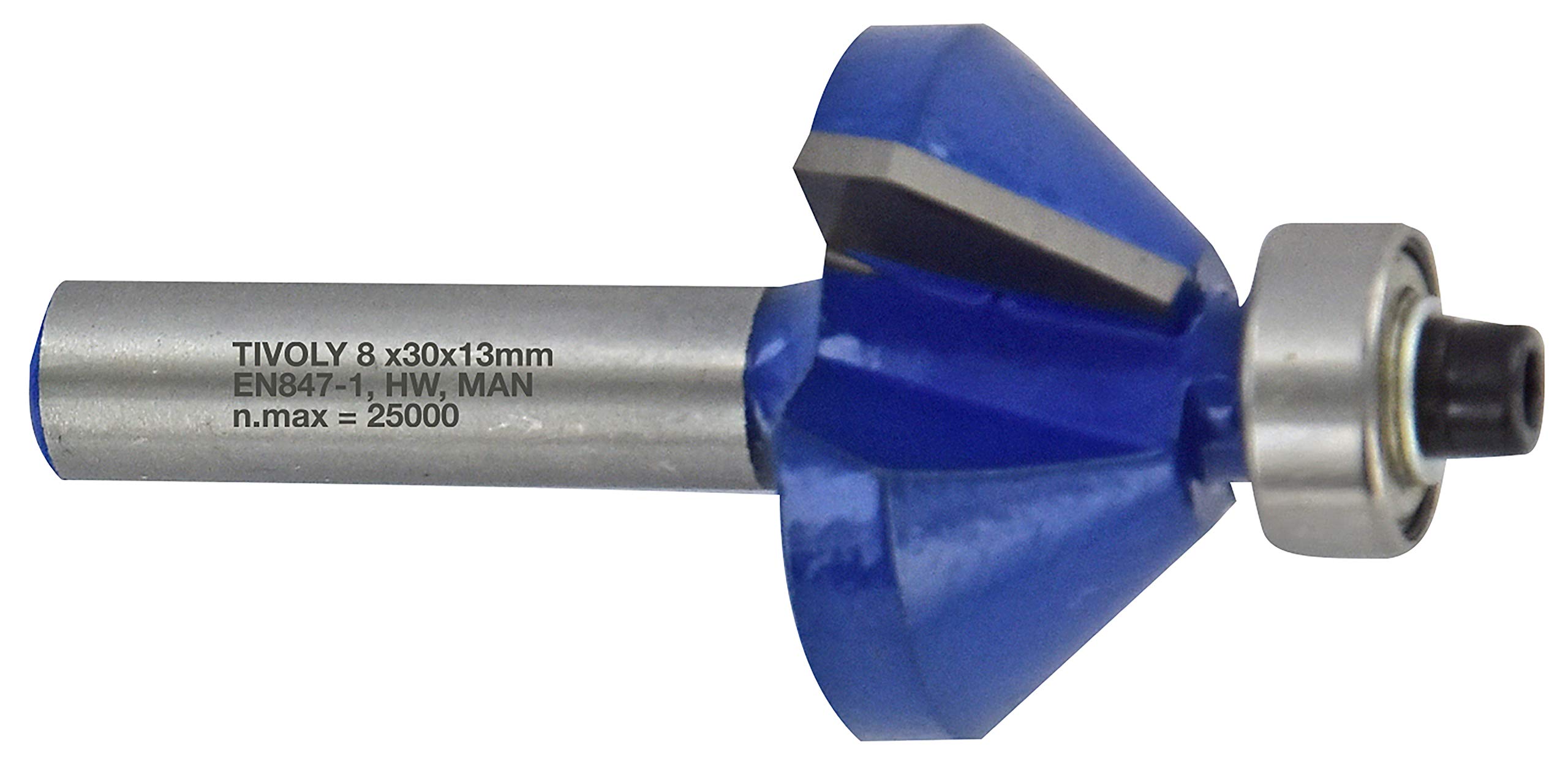 Tivoly XT60642067810 Chamfer Router Bit + Guide Diameter 45 mm, Blue