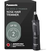 Panasonic Nose Hair Trimmer for Men, Ear Trimmer w/Vacuum Cleaning System | Ear nose hair trimmer for men for wet/dry use, cap &amp; cleaning brush included, needs 1 AA battery, Black, ER-GN30-H