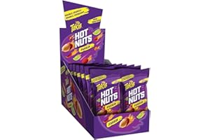 Takis Hot Nuts - Double Crunch Spicy Coated Peanuts - Fuego Flavor (Hot Chili Pepper & Lime), Box of 12, Purple