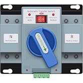 AC110V 2P 63A ATS Dual Power Automatic/Manual Transfer Switch | 63Amp Solar Mini ATS, Generator Dual Power Changeover, 50Hz/60Hz Auto Dual Power For RV LV Power