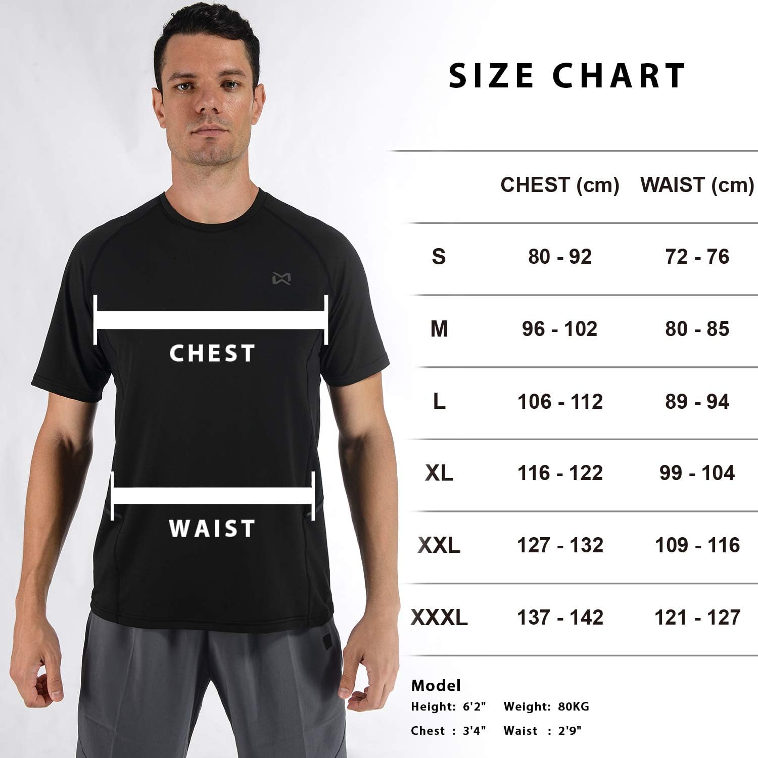 Men Dry-Fit Running Workout T-Shirt Short Sleeve Athletic Gym Training Tee for Men: Clothing
