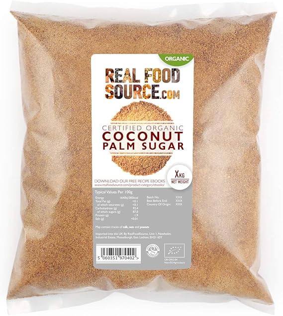 RealFoodSource Certified Organic Coconut Sugar (1KG) Amazon.co.uk Grocery