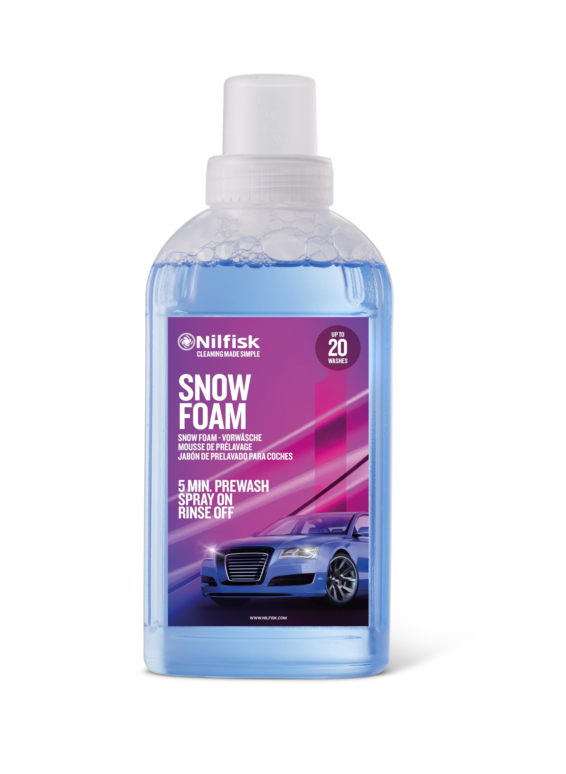 Nilfisk Snow Foam - Step 1 Car Prewash - Pressure Washer Foaming Detergents for Auto Use (500 ml)