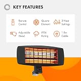 Devola Core 2kW Garden Patio Heater Square Wall Mounted view 3