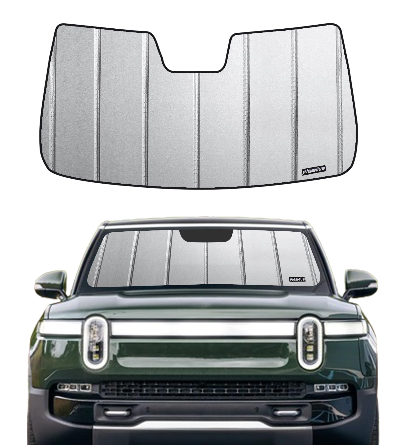 Photo 1 of Pigenius Windshield Sunshade for Rivian R1S/R1T 2022-2024, Custom Front Window Shade - Safeguard