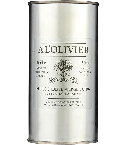 Amazon.com : A L'Olivier Extra Virgin Olive Oil in a white Tin Can