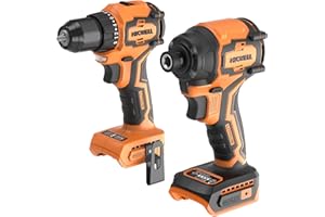 MICWELL Cordless Impact Driver and Drill Combo Kit (Tool Only) Compatible with Dewalt 20V Max Battery, Up to 2300 In-lbs Brushless1/4" Impact Driver and 620 In-lbs 3/8" Power Drill with Tool Bag, LED Light