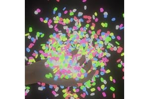 ANDMR Glow in The Dark Rocks, Fairy Garden DIY Stones, Outdoor Decor for Luminous Pebbles for Plants/Backyard/Aquarium (Small, Mixd, 1000)