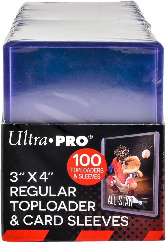 Ultra PRO 3" x 4" Toploaders and Clear Sleeves for Collectible Trading Cards (100 ct.): Sports & Outdoors
