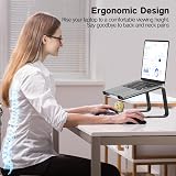 Tonmom Aluminum Laptop Stand Desk Riser Ventilated 10-15.6 inch Laptops view 2