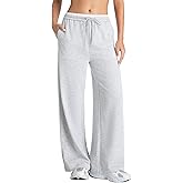 Tsher Sweatpants Women Casual Wide Leg Elastic Drawstring Straight Leg Lounge Pants High Waist Trouser