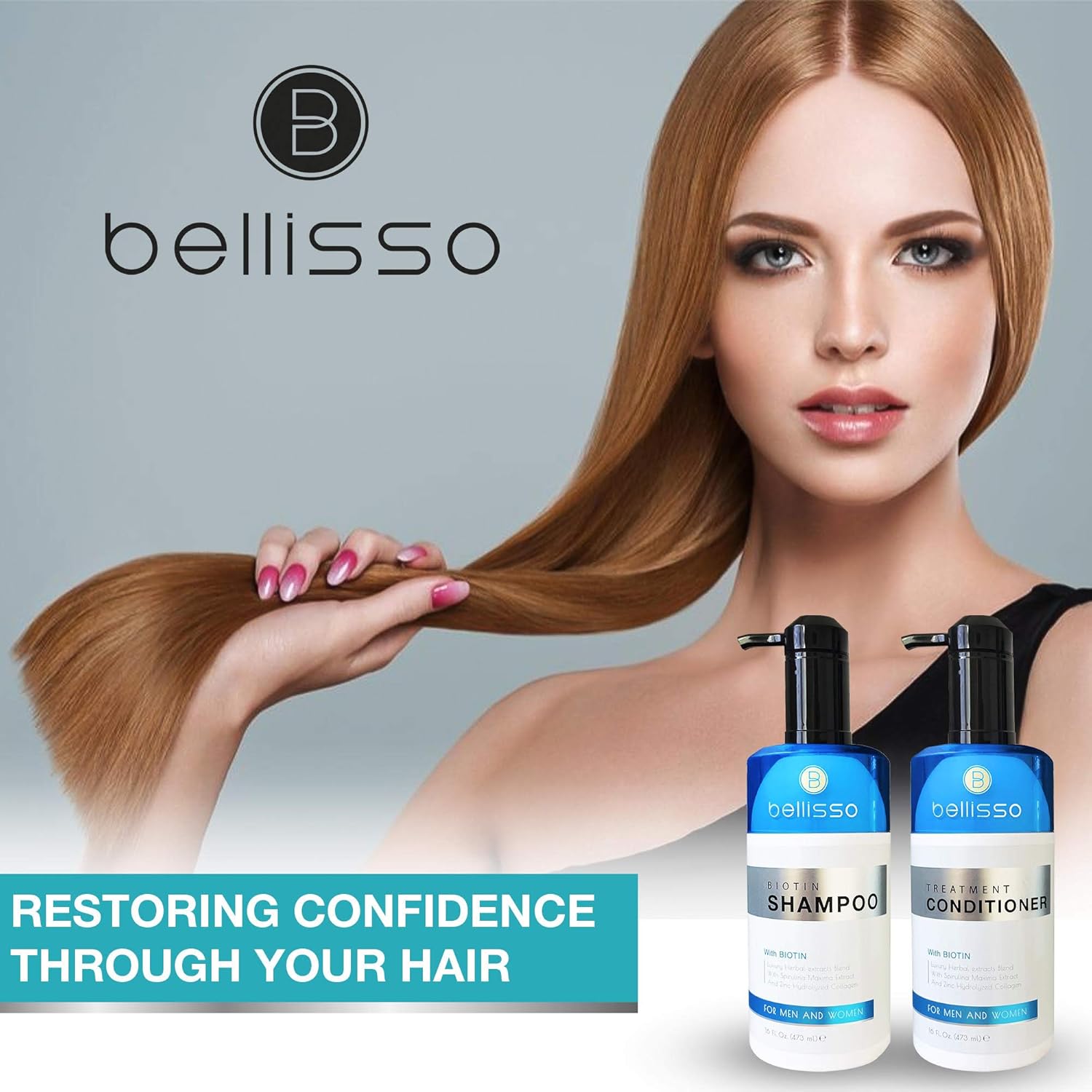 Biotin Shampoo and Conditioner for Hair Growth | Thickening Anti Hair Loss Shampoo Treatment | Regrowth Shampoo & Conditioner for Dry Normal Oily & Color Treated Hair: Beauty