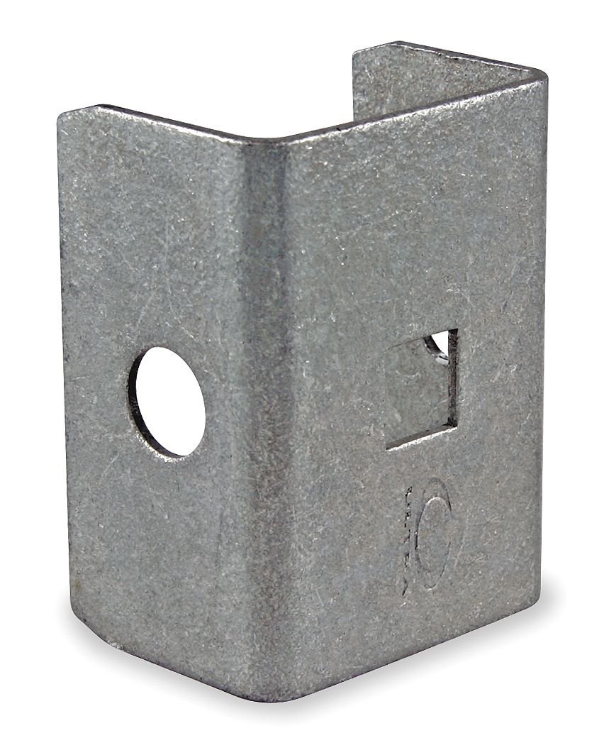 Bracket End Cap, Steel, L 2 1/4 In Hardware Brackets