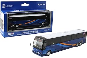 Daron Prevost X3-45 Commuter Coach: MTA Express Service Bus, with Die-Cast Metal, 1/87 Scale (6")