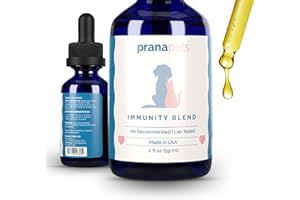 PranaPets Immunity Blend Supplement for Dogs & Cats | Naturally Helps Relieve Fatigue & Weakness in Pets | Promoting Increased Energy, Normal Appetite & Immune Support