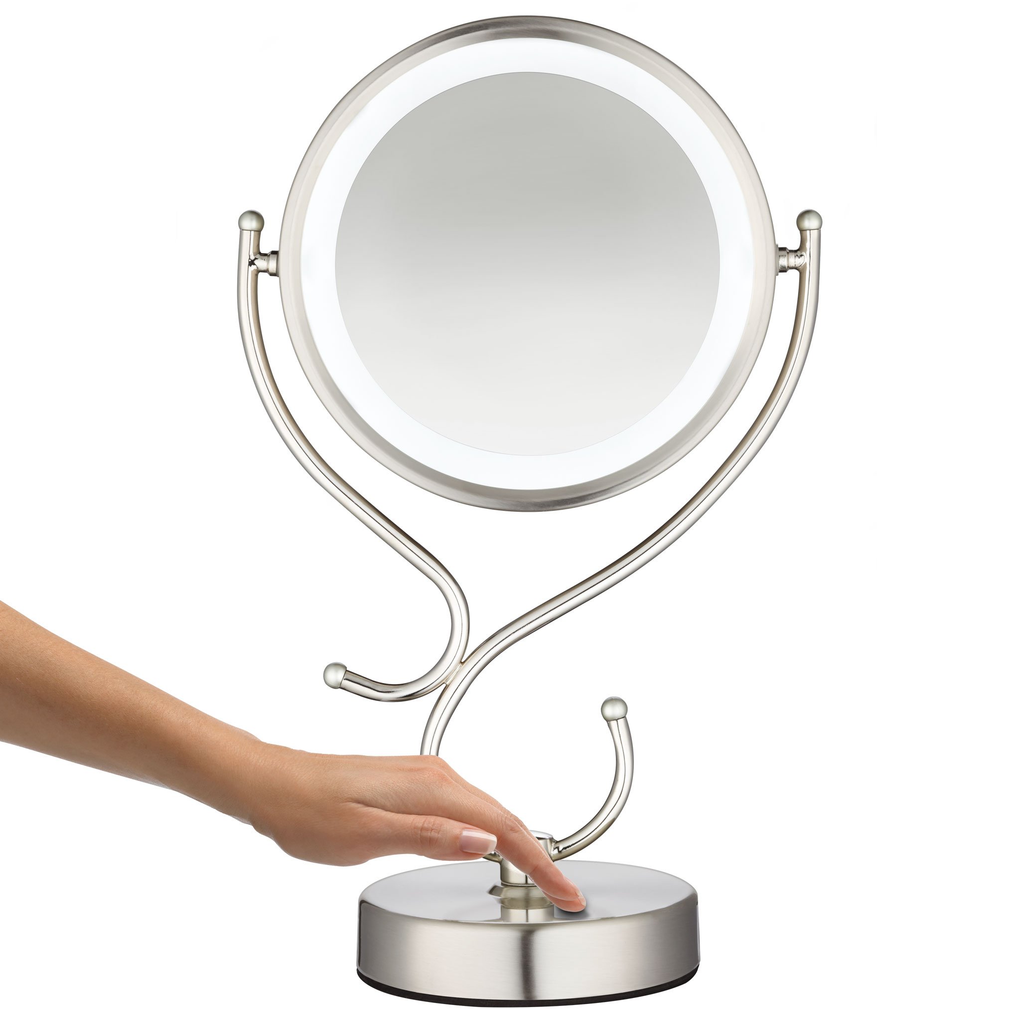 Conair Round Shaped LED Double Sided Lighted MakeUp Mirror with 3Way