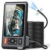 DEPSTECH 50FT Endoscope Camera, Triple Lens 5" IPS Screen Inspection Camera | 1080P Borescope with 10 LED Lights, Split Screen Drain Camera, 32GB TF Card, 2600mAh, IP67 Waterproof for Sewer Plumbing HVAC