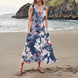 Generic Sundresses for Women Sleeveless Cotton