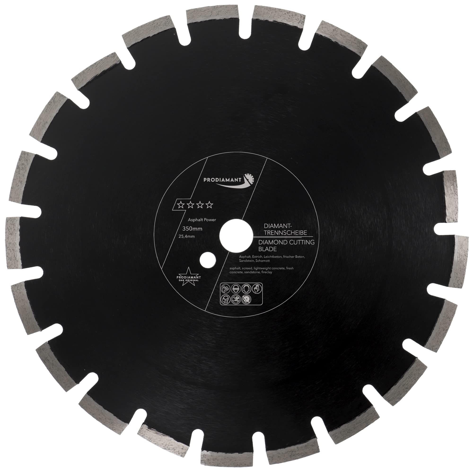 PRODIAMANT Diamond Cutting disc 350 mm 14 inch x 25.4 mm Abrasive for Asphalt, Screed, Lightweight Concrete, Fresh Concrete, Sandstone and fireclay