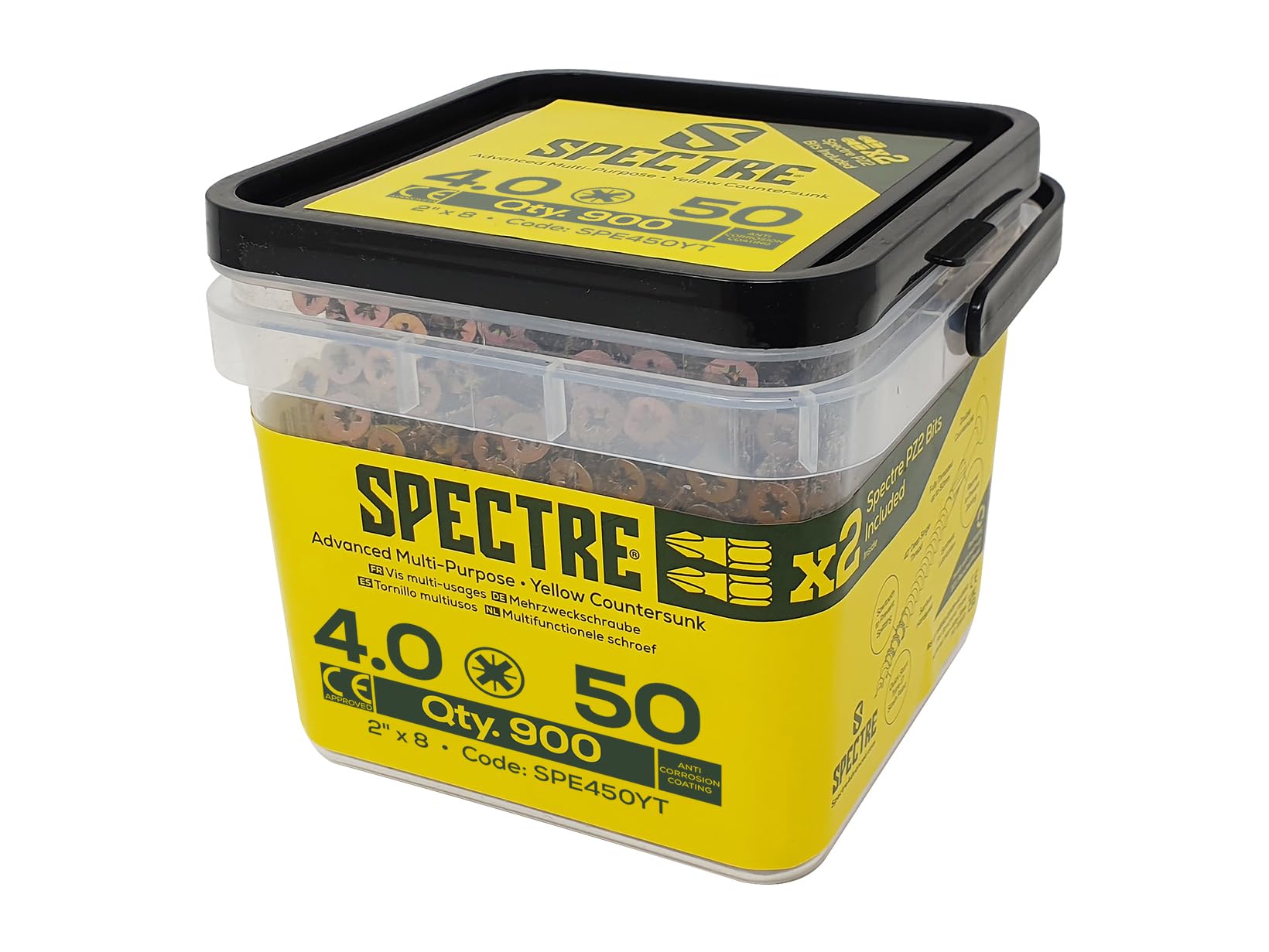 Spectre™ PZ Compatible Wood Screw CSK ZYP 4.0 x 30mm Tub 1400