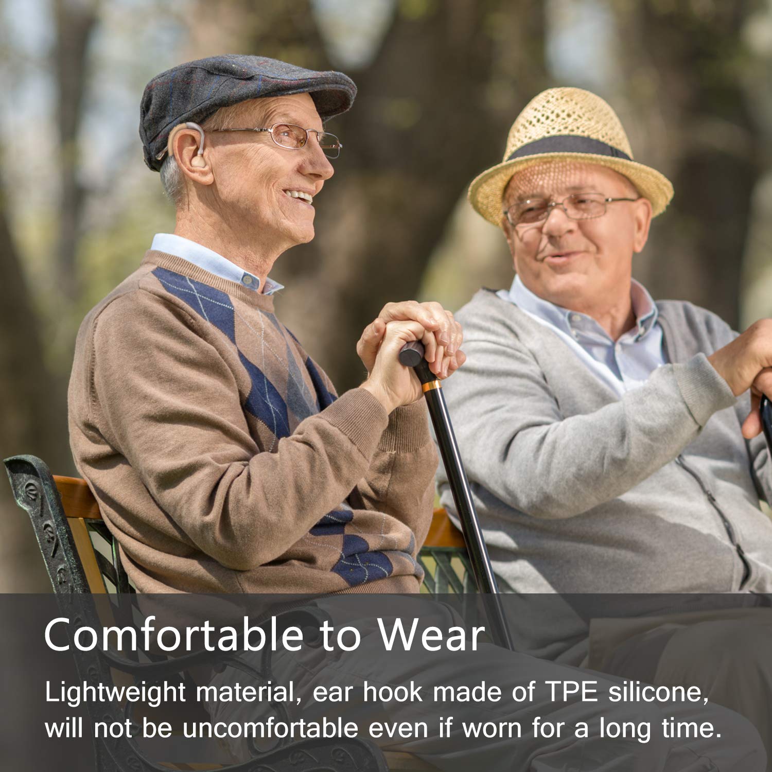 Blomed Hearing Amplifier - Digital Personal Sound Enhancement Device for Adults and Seniors, FDA Approved, 4 Channels Noise Reduction, 2 Batteries and Hearing Aid Cleaning Brush Included