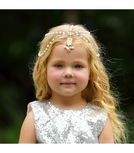 Amazon.com : Girls Belly Dance Hair Hoop Indian Gold Plated Dance