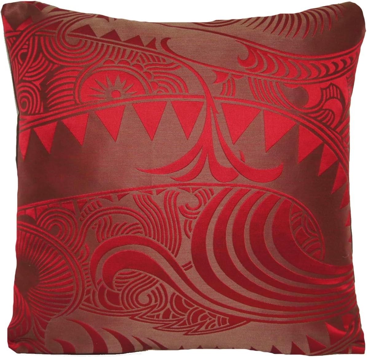 Amazon Com Red Silk Cushion Cover Chinese Dragon Design