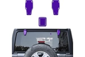 SQQP Rear Tail Door Window Hinge & Rain Wiper Nozzle Decorative Cove Fit for 2018-2025 Jeep Wrangler JL JLU(Purple)