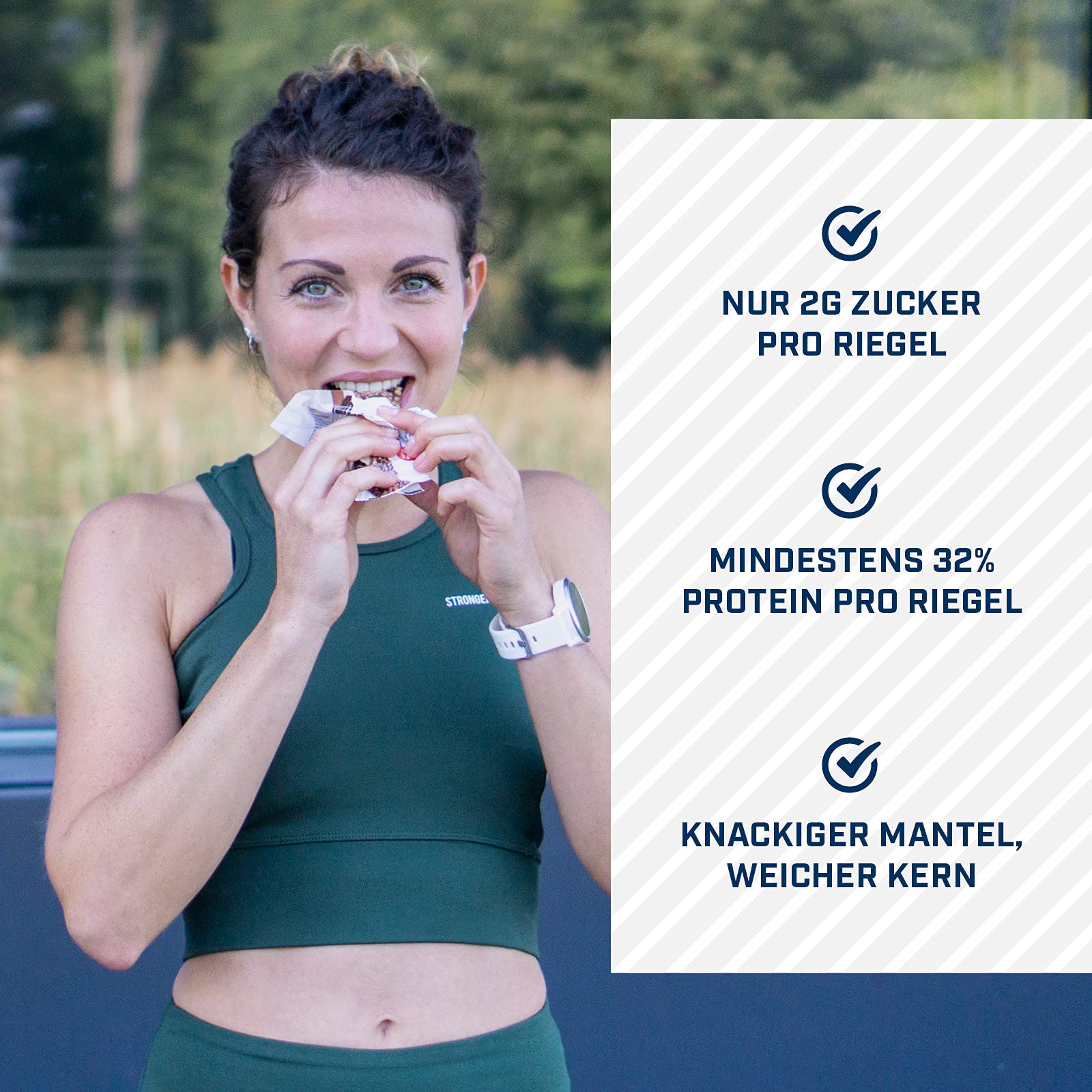 Energybody® Superbar High Protein Riegel Mix Box 12x50g / Eiweißriegel zuckerarm/Protein Bar nur 2g Zucker pro Proteinriegel/Eiweissriegel Low Carb 4 Sorten als High Protein Snacks 7