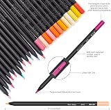 H & B 72PC Colouring Pencils with Portable Zipper Bag, Gift Set view 3