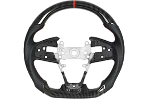 JIANGGAI Steering Wheel,Hydro Dip Carbon Fiber Steering Wheel Fits For Honda Civic Gen 10th 2016-2021,Type R FK8 2016 2017 20