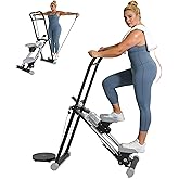 OVER SELF Stair Stepper at Home, Stair Stepper with Handlebar for Full-Body Workout, for Compact Folding Stair Climber with Adjustable Handlebar/Pedal, 350lbs Weight Capacity, Knee-Friendly