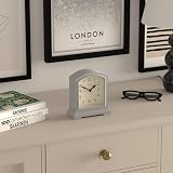Jones Clocks Tavern Mantel Clock Small Modern Arch Grey Quartz view 5
