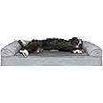 Furhaven Orthopedic, Cooling Gel, and Memory Foam Pet Beds for Small, Medium, and Large Dogs and Cats - Plush and Suede Sofa,
