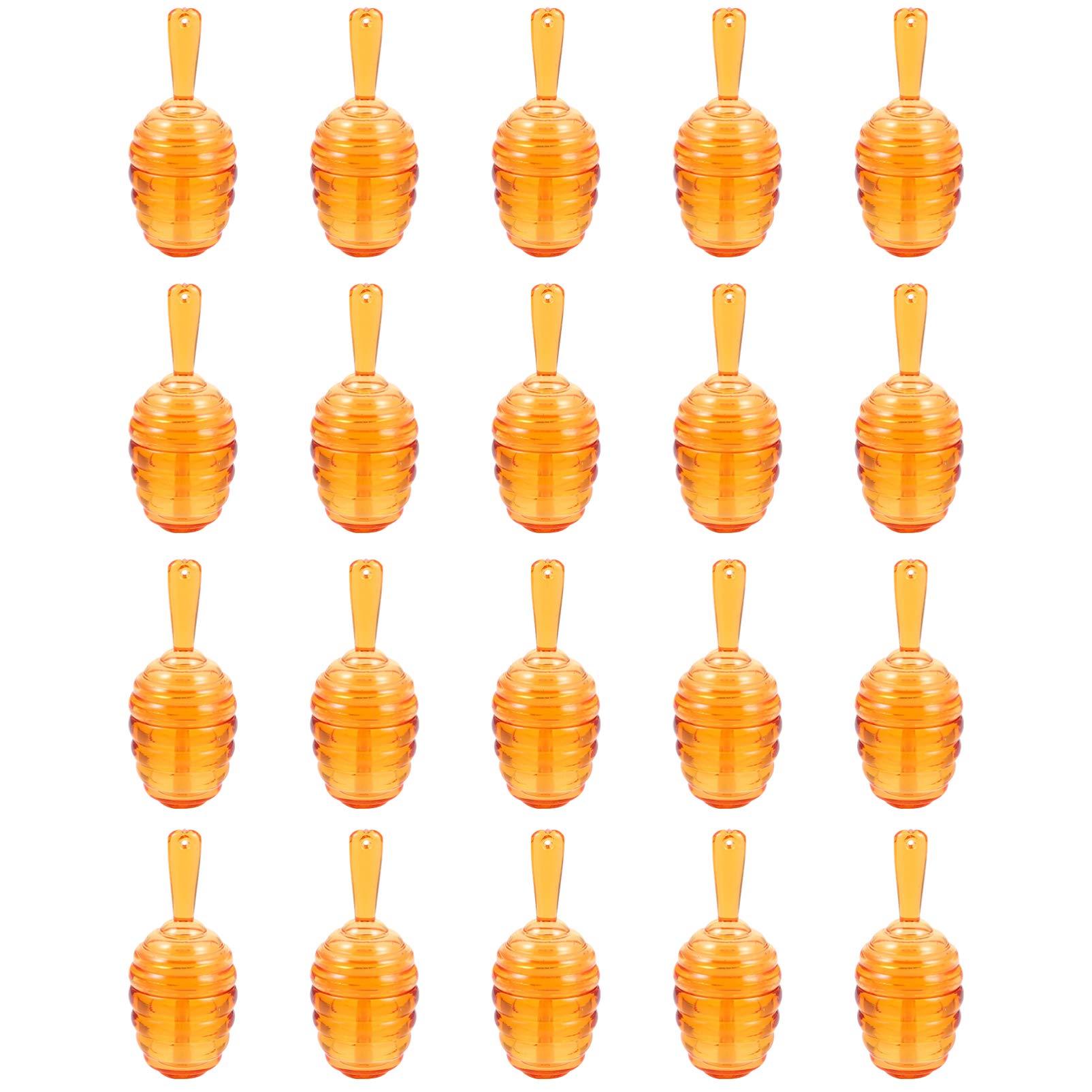 FRCOLOR 20Pcs Empty Lip Gloss Bottles Honey Pots Shaped Lip Balm Bottles Reusable Lip Gloss Tube Containers for Travel Split DIY Makeup