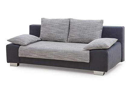 Max Schlafsofa, Stoff, Anthrazit/grau, 98 x 200 x 85 cm