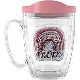 Tervis Boho Mom Rainbow Made in USA Double Walled Insulated Tumbler Cup Keeps Drinks Cold & Hot, 16oz Mug, Classic
