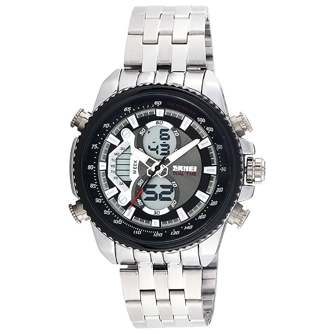 Skmei Analog-Digital Black Dial Mens Watch - 993-Black