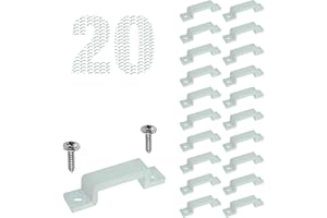DEMASLED Pack LED Strip Light Mounting Brackets LED Strip Light Clips LED Light Strip Holder (Ideal for IP67/68 Waterproof Strip Lights) (20, 10mm with Screws)
