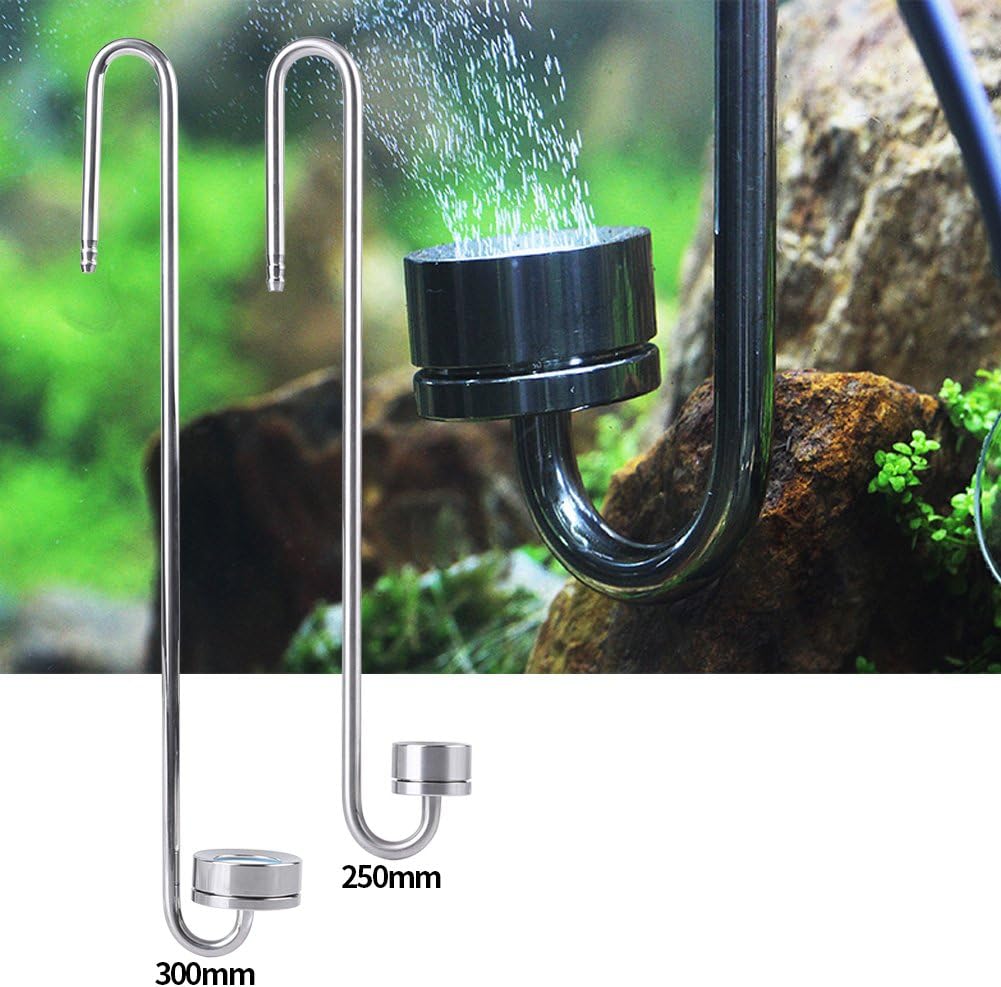 FOSA Carbon Dioxide Diffuser, 2 Types Stainless Steel Atomizer for Aquarium Plants Care U-shape (250mm) - Image 4