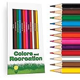 Pun Labs Colors & Recreation-Themed Colored Pencil Set for Fans of Parks & Rec | Set of 12 Parody Pencils with Clever Show References | Each Pencil Foil-Stamped with Fun Quotes | Ideal Gift