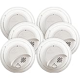 First Alert BRK SMI100-AC Hardwired Smoke Detector with Battery Backup, 6-Pack