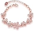 YouBella Rose Gold Plated Crystal Bracelet for Girls/Women